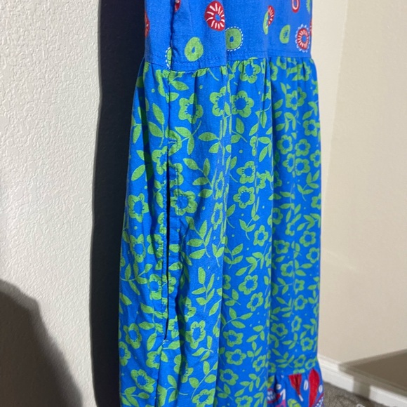 Gudrun Sjoden Blue and Green Floral Midi Dress - Picture 5 of 7